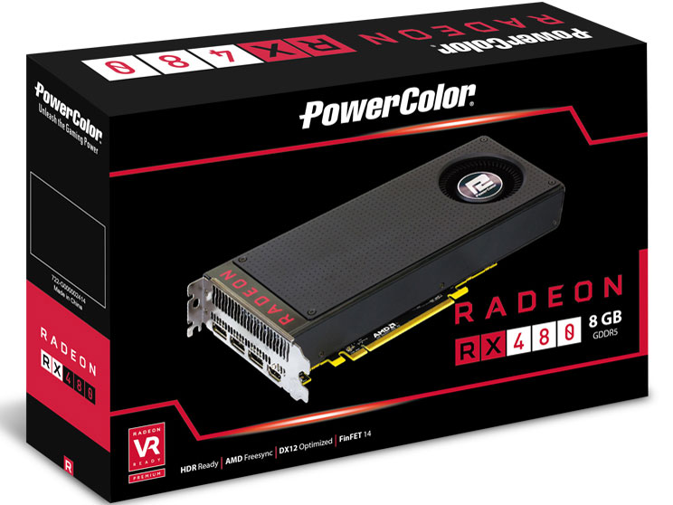 PowerColor Radeon RX 480 8GB GDDR5 AXRX 480 8GBD5-M3DH [PCIExp 8GB]
