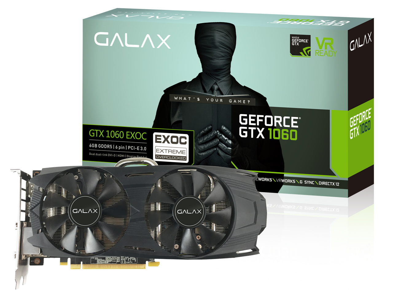 GALAX GF PGTX1060/6GD5 EXOC BLACK [PCIExp 6GB] �̐��i�摜