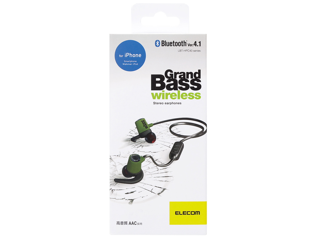GrandBass wireless LBT-HPC40MPGN [�O���[��]