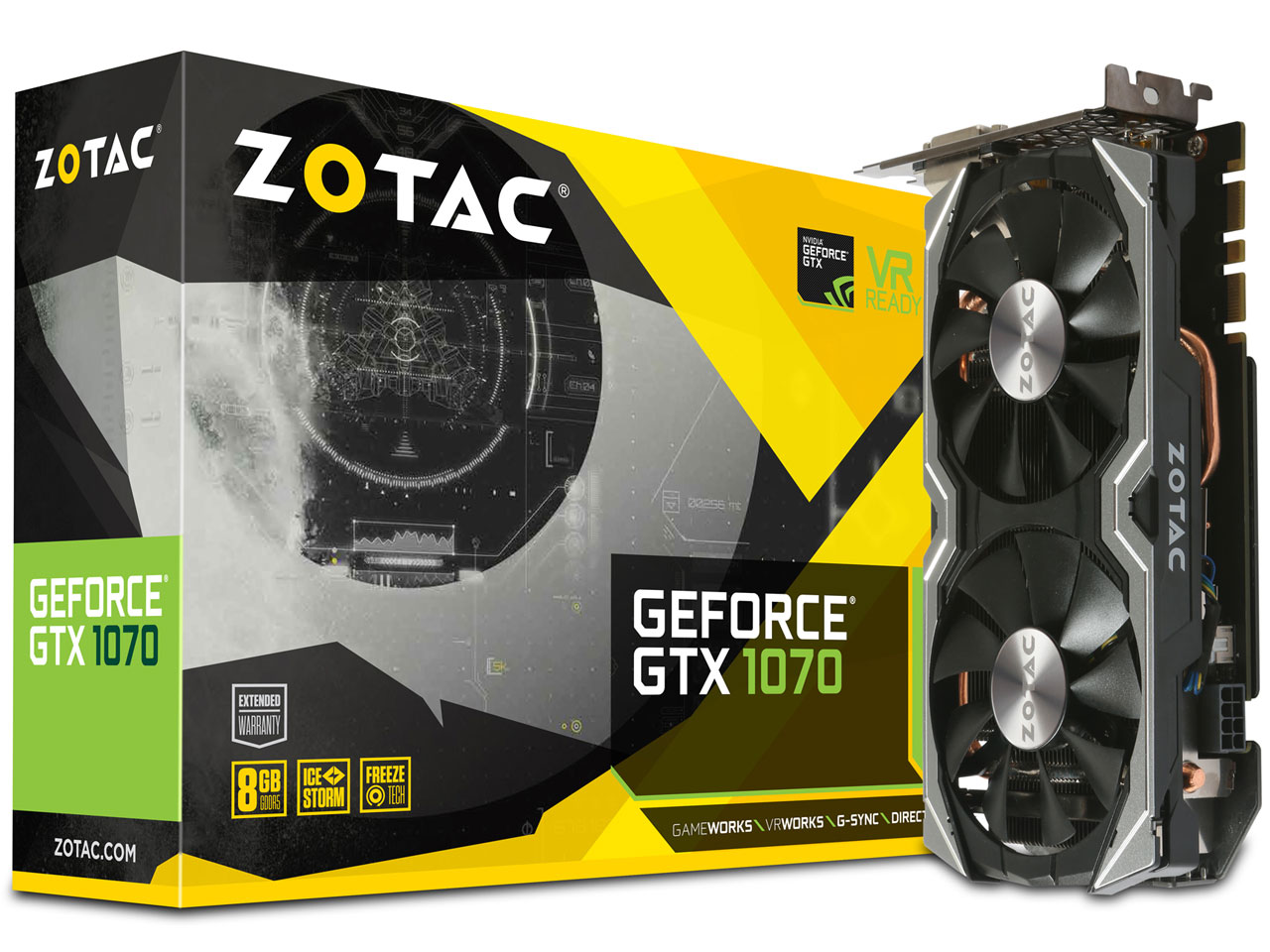 ZOTAC GeForce GTX 1070 Mini 8GB ZT-P10700K-10M [PCIExp 8GB] の製品画像