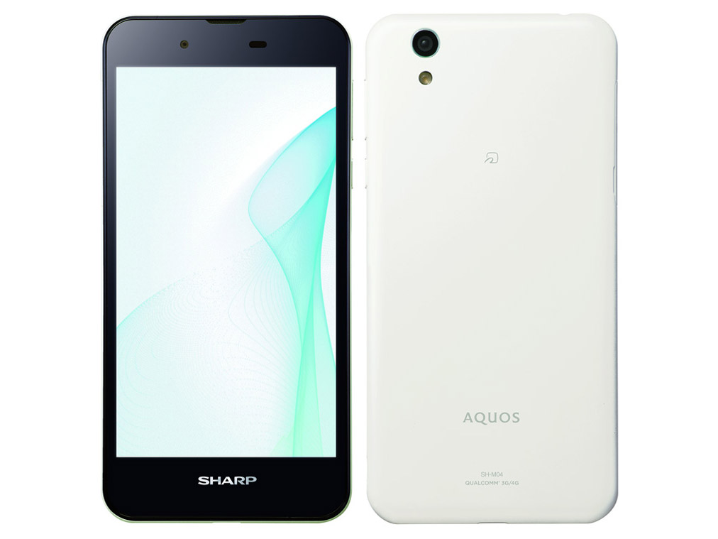 AQUOS SH-M04-A SIM�t���[ [White] �̐��i�摜