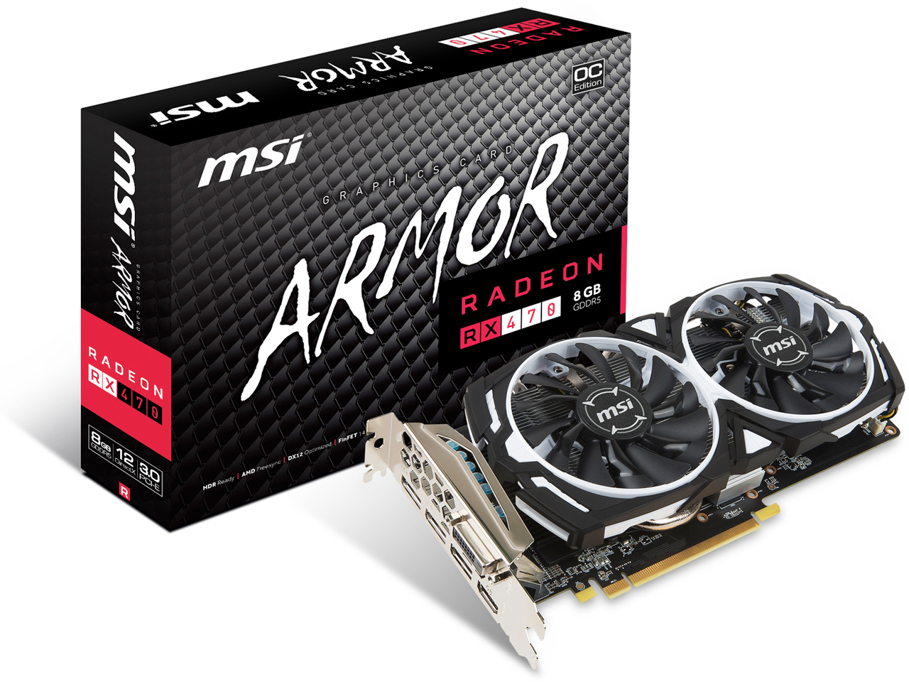 Radeon RX 470 ARMOR 8G OC [PCIExp 8GB] �̐��i�摜