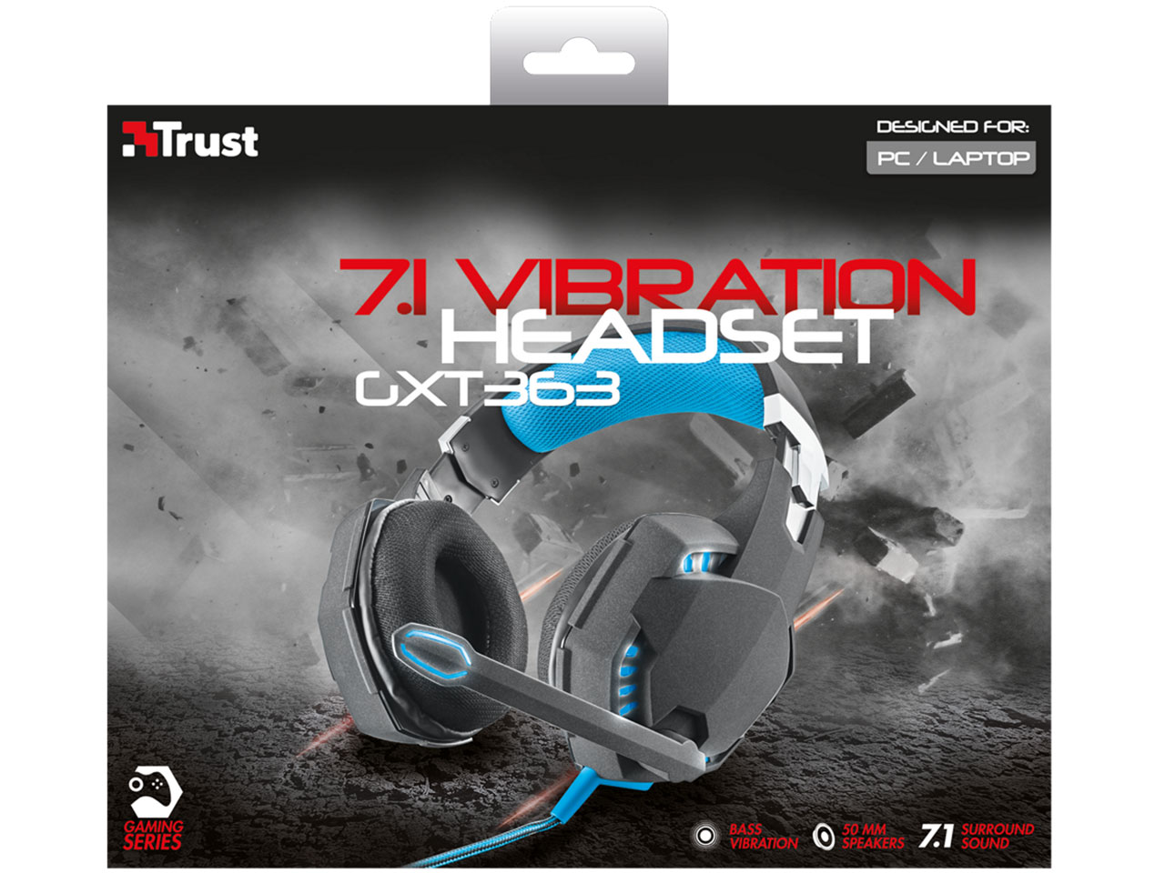 Trust Gaming GXT 363 7.1 Bass Vibration Headset 20407