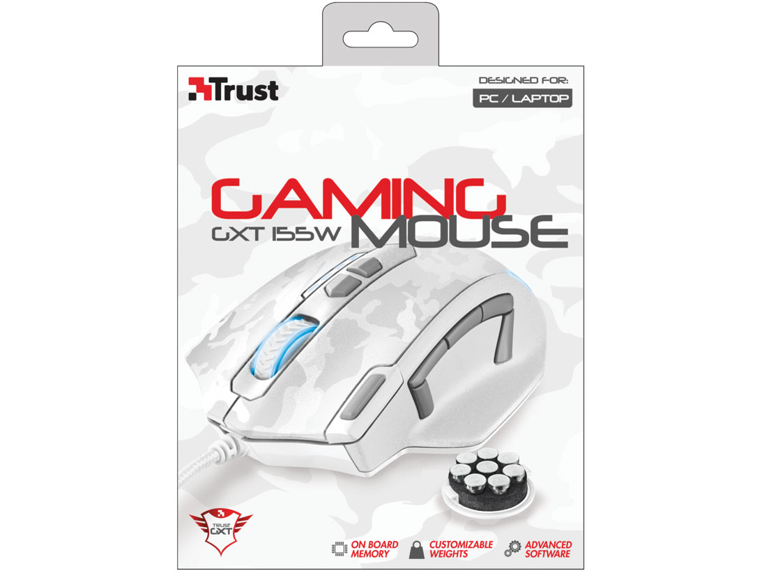 Trust Gaming GXT 155W Gaming Mouse 20852 [white camouflage]