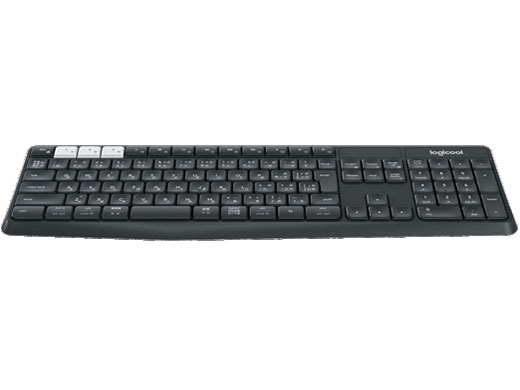 K370s Multi-Device Bluetooth Keyboard + Stand combo [�u���b�N/�z���C�g]