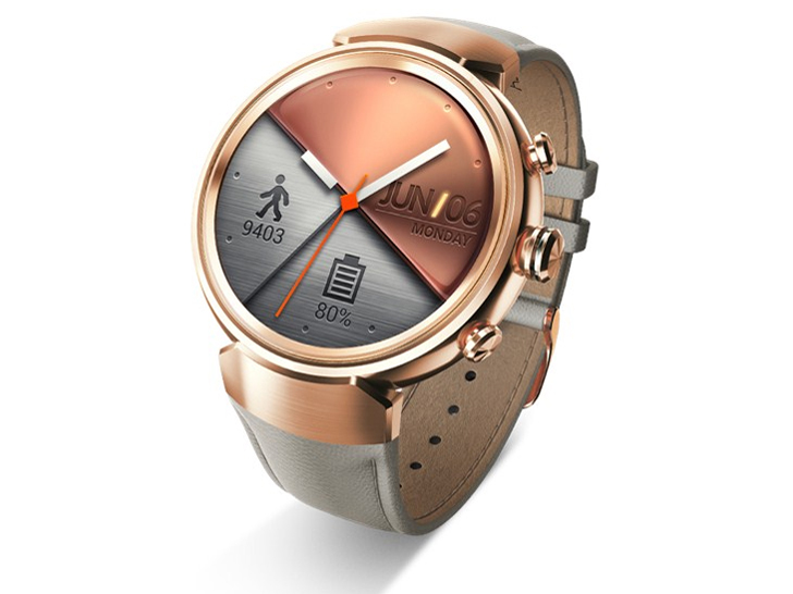 ASUS - 新品 ASUS ZenWatch3 ガンメタル 本革ダークブラウン WI503Q ASUS ASUS ZenWatch 3 WI503Q-LBR04 [ガンメタル/ダークブラウン