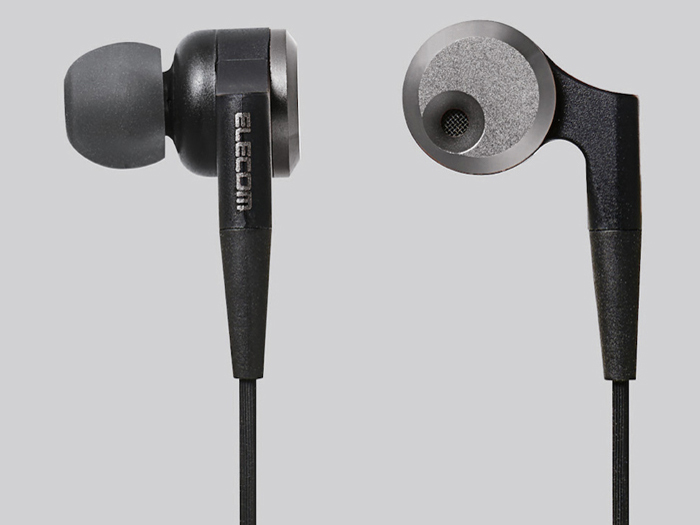 （まとめ） エレコム ステレオヘッドホン／カナル／GrandBass／レッド EHP-GB100ARD 〔×2セット〕 エレコム ステレオヘッドホン⁄カナル（マイク付）⁄GrandBass⁄ブラック