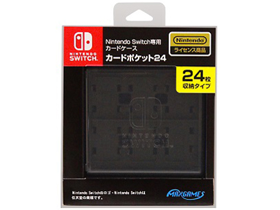 Nintendo Switch��p�J�[�h�P�[�X �J�[�h�|�P�b�g24 HACF-02BK [�u���b�N] �̐��i�摜