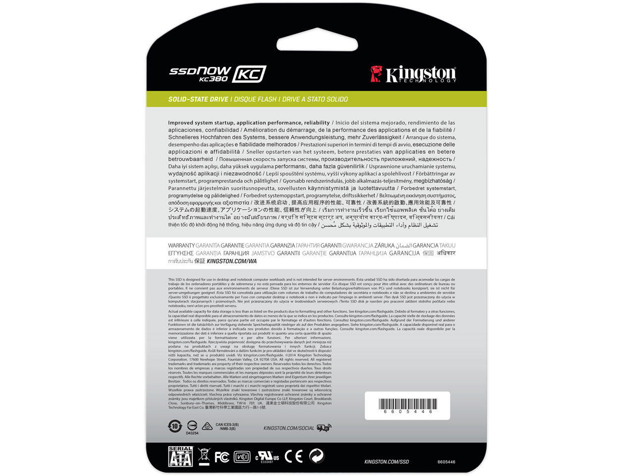 SSDNow KC380 Drive SKC380S3/480G