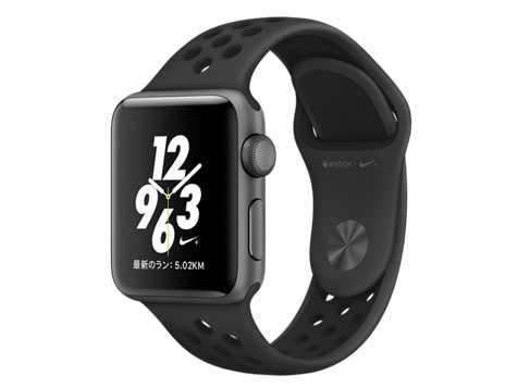 Apple Watch Nike+ 38mm MQ1K2J/A [�A���X���T�C�g/�u���b�NNike�X�|�[�c�o���h] �̐��i�摜