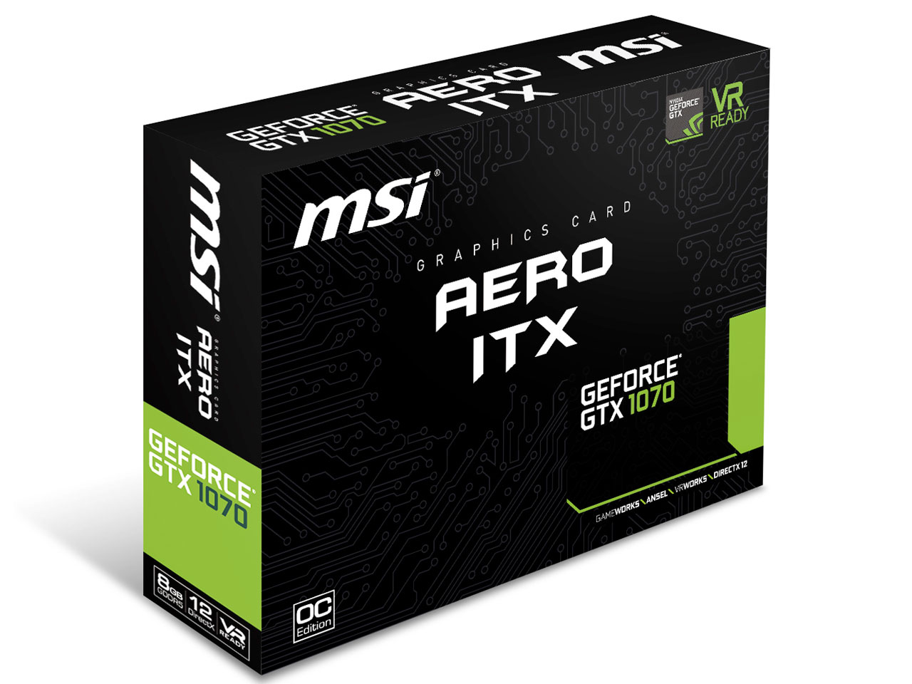 GTX 1070 AERO ITX 8G OC [PCIExp 8GB]