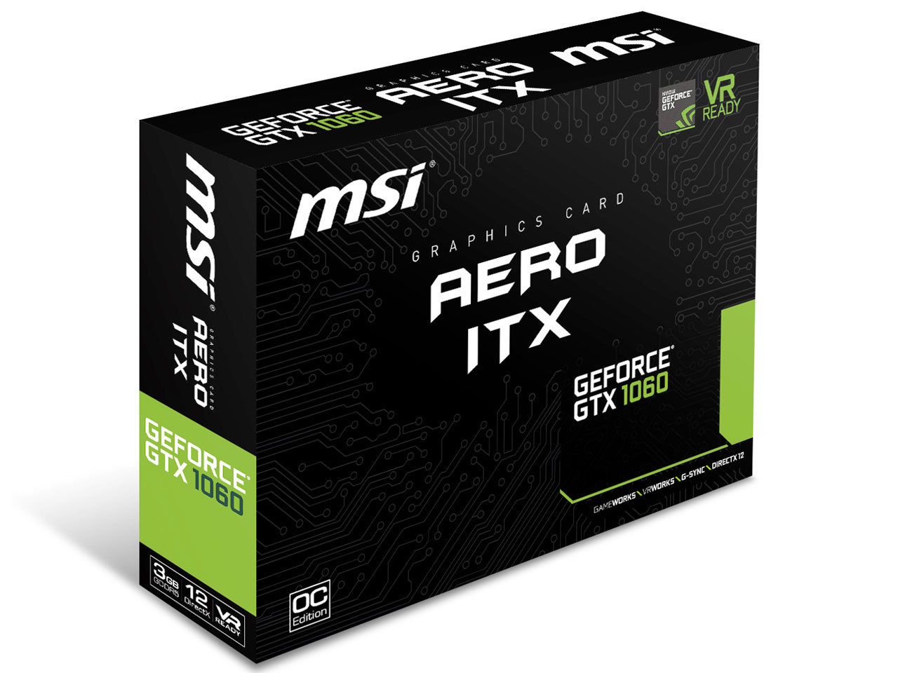 GTX 1060 AERO ITX 3G OC [PCIExp 3GB]