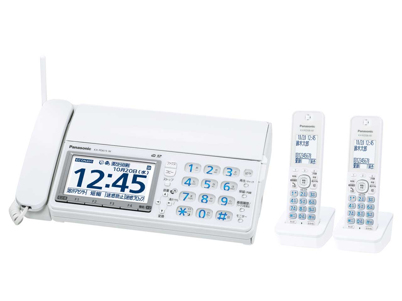 ���������� KX-PD615DW-W [�z���C�g] �̐��i�摜