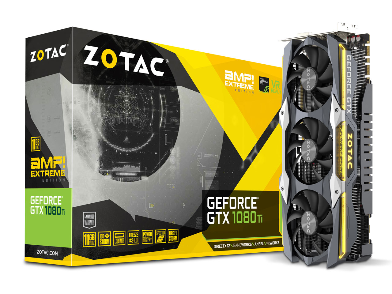 ZOTAC GeForce GTX 1080 Ti AMP Extreme ZT-P10810C-10P [PCIExp 11GB] �̐��i�摜