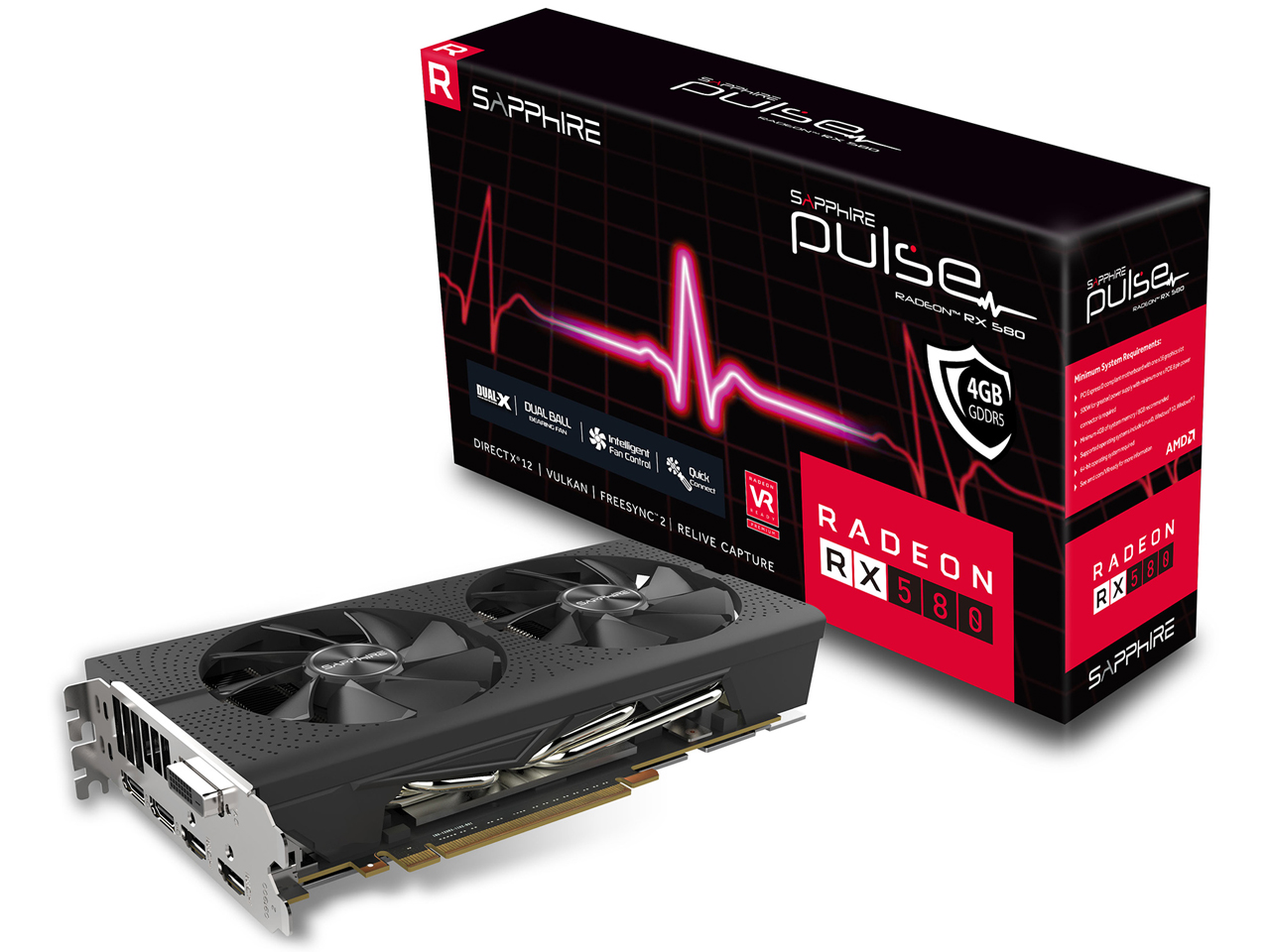 SAPPHIRE PULSE RADEON RX 580 4G GDDR5 OC [PCIExp 4GB] �̐��i�摜