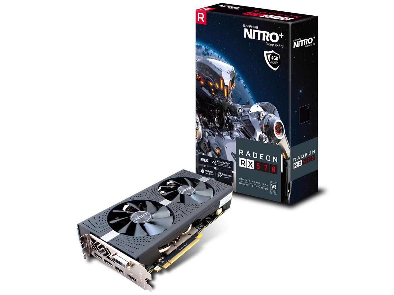 SAPPHIRE NITRO+ RADEON RX 570 4G GDDR5 [PCIExp 4GB] �̐��i�摜