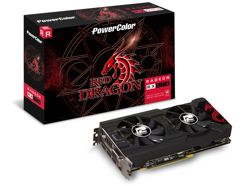 PowerColor Red Dragon Radeon RX 570 4GB GDDR5 AXRX 570 4GBD5-3DHD/OC [PCIExp 4GB] �̐��i�摜