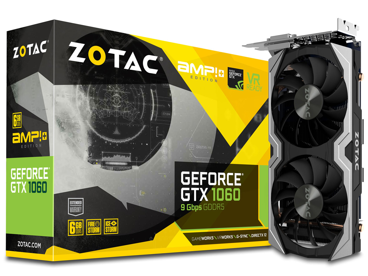 ZOTAC GeForce GTX 1060 AMP�I Edition+ ZT-P10600G-10M [PCIExp 6GB] �̐��i�摜