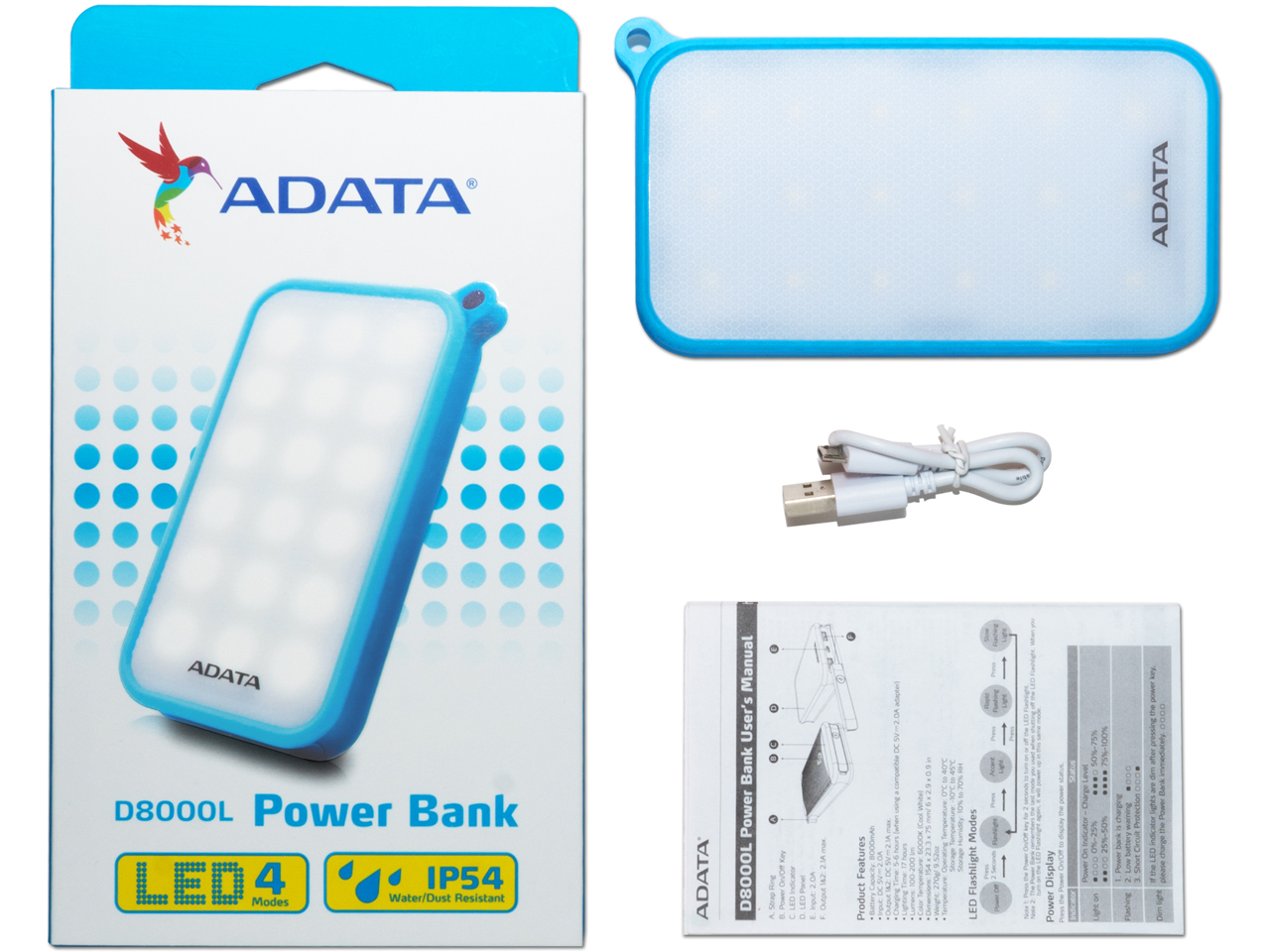 Power Bank AD8000L-5V-CBL [�u���[]