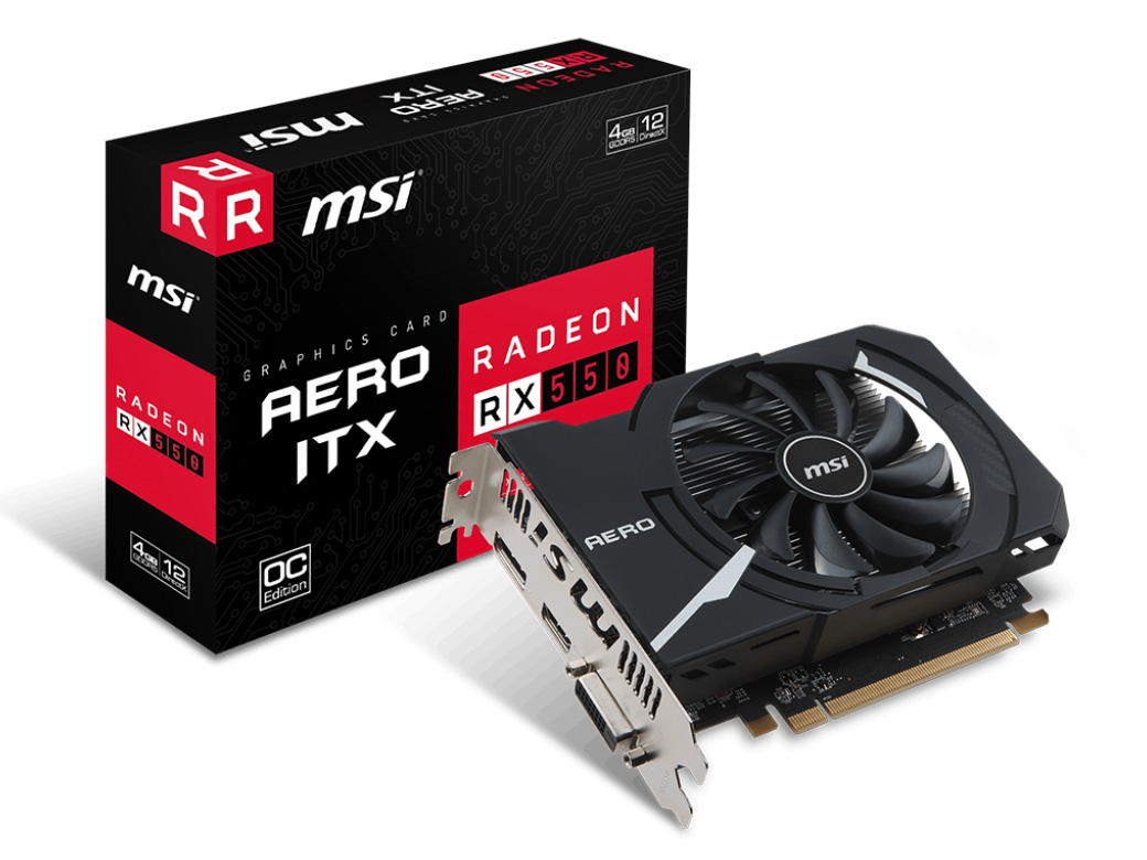 Radeon RX 550 AERO ITX 4G OC [PCIExp 4GB] �̐��i�摜