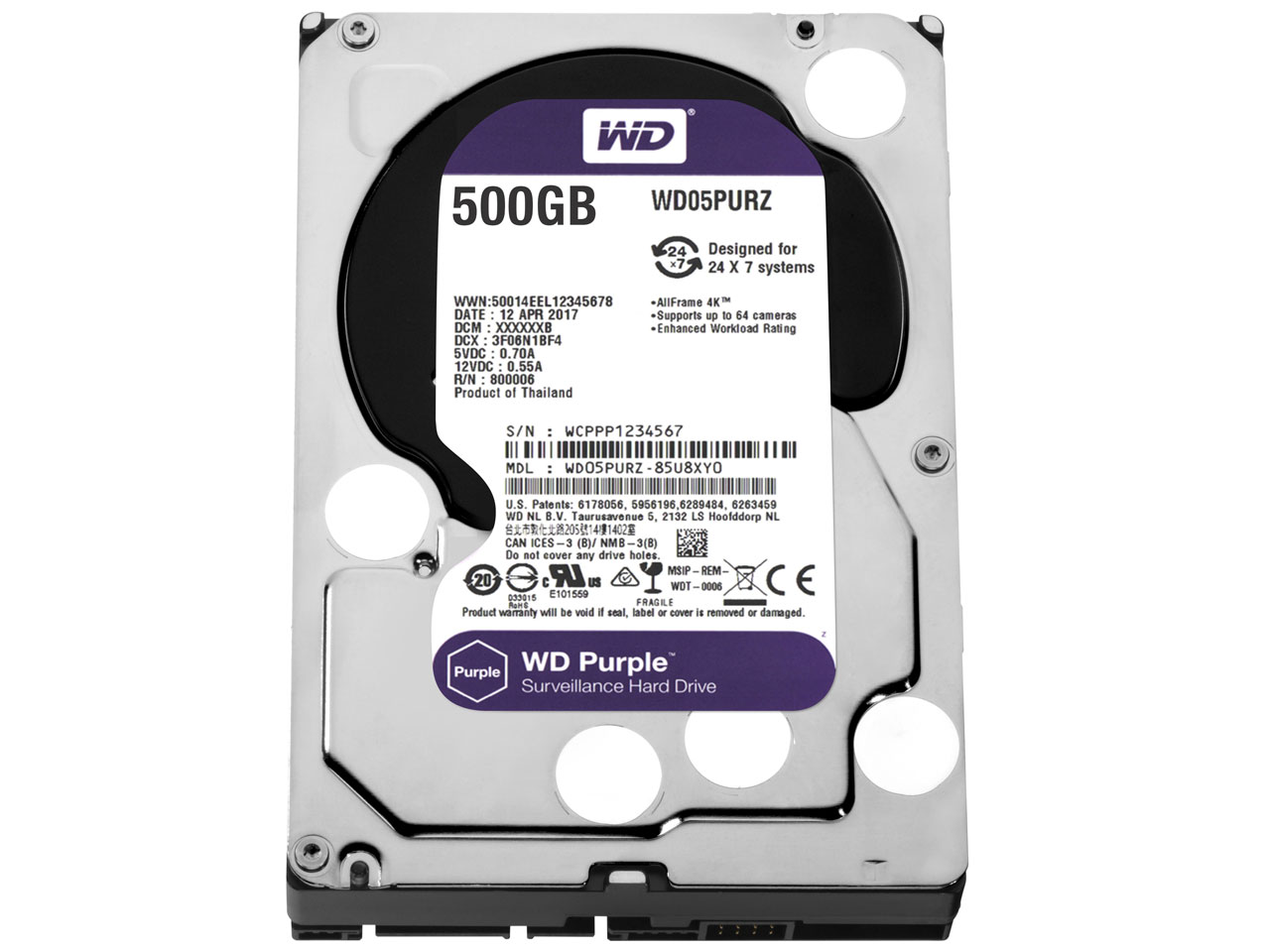 WD05PURZ [500GB SATA600 5400] �̐��i�摜