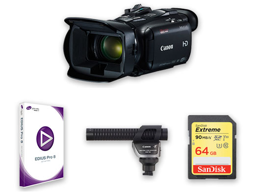 iVIS HF G40 + �w�����X�e���I�}�C�N���z�� DM-100 + EDIUS Pro 8 + SDXC�J�[�h64GB ���i.com����Z�b�g �̐��i�摜