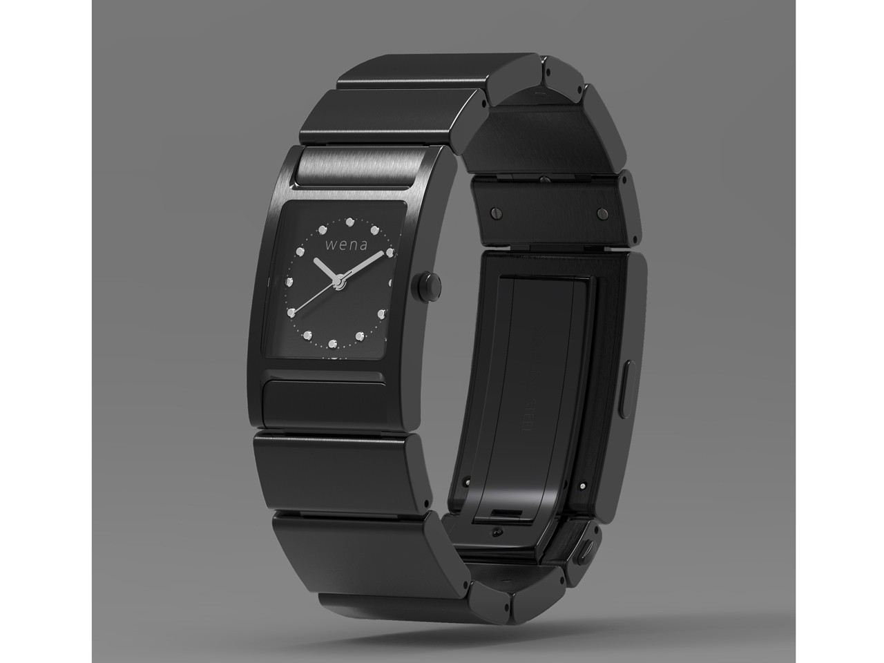 wena wrist Three Hands Square WN-WT11B [�v���~�A���u���b�N]