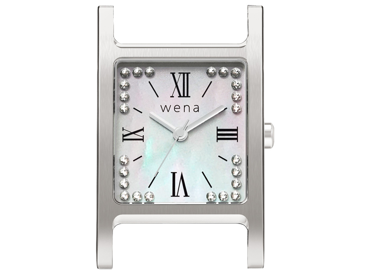 wena wrist Three Hands Square Crystal Edition WN-WT12S [�V���o�[]
