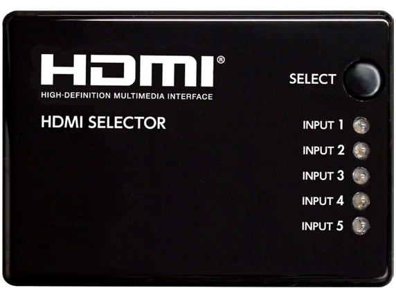 サイバーガジェット CYBER・HDMIセレクター 5in1 CY-P4HDSE5-BK