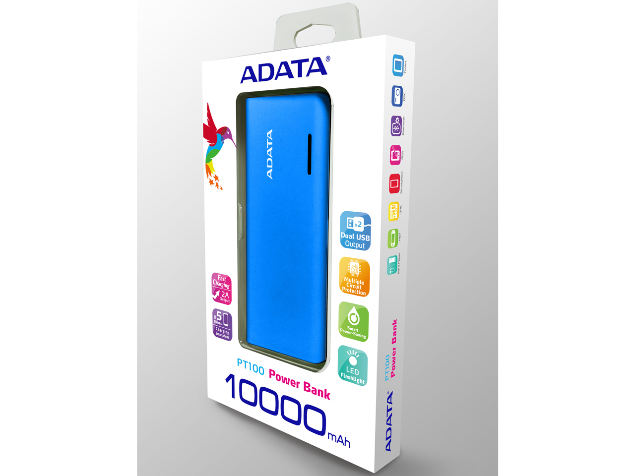 Power Bank APT100-10000M-5V-CBLWH [�u���[/�z���C�g]