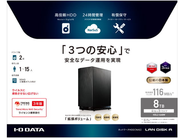 LAN DISK A HDL2-AA8W