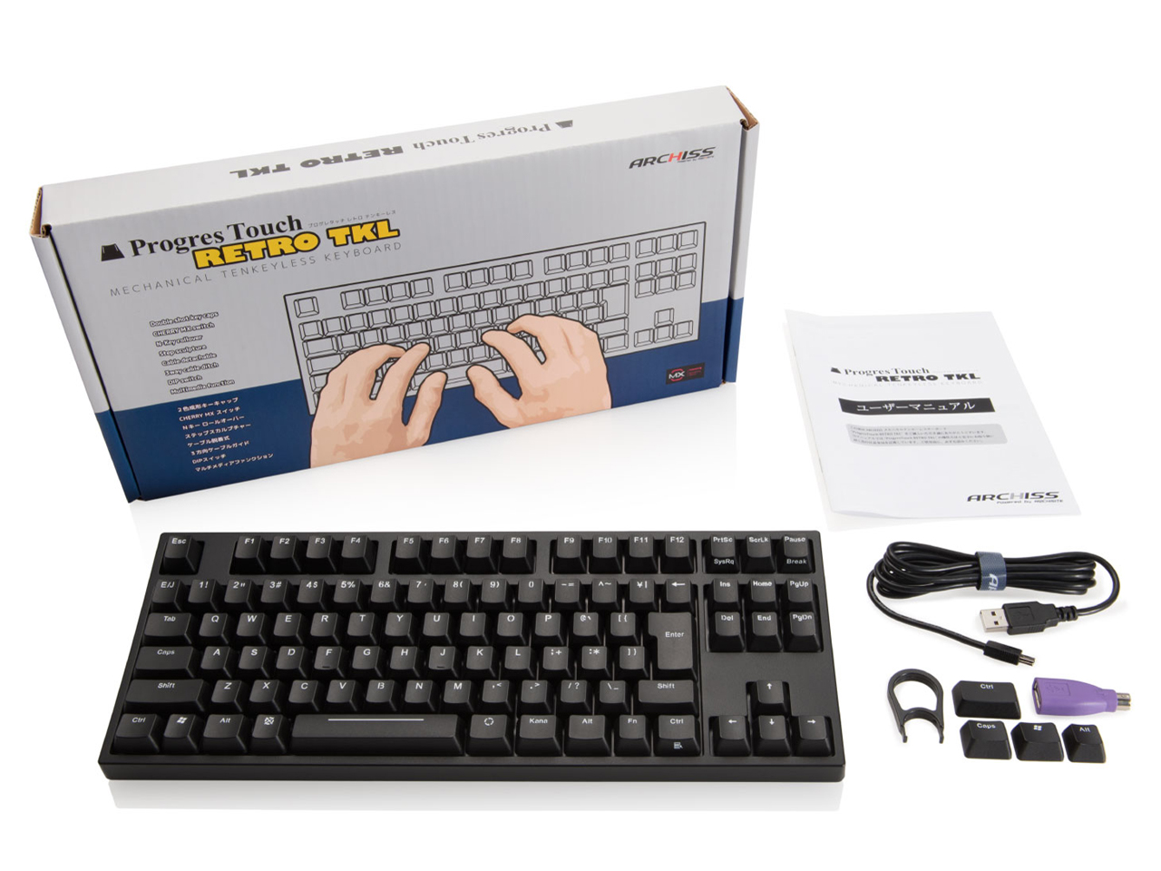 ProgresTouch RETRO TKL AS-KBPD91/LSBKN �X�s�[�h�V���o�[�� [��]