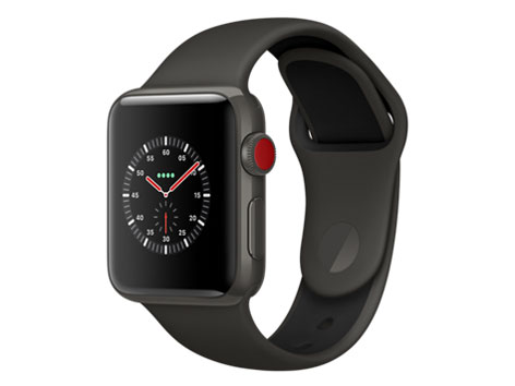 Apple Watch Edition Series 3 GPS+Cellular���f�� 38mm MQM42J/A [�O���C/�u���b�N�X�|�[�c�o���h] �̐��i�摜