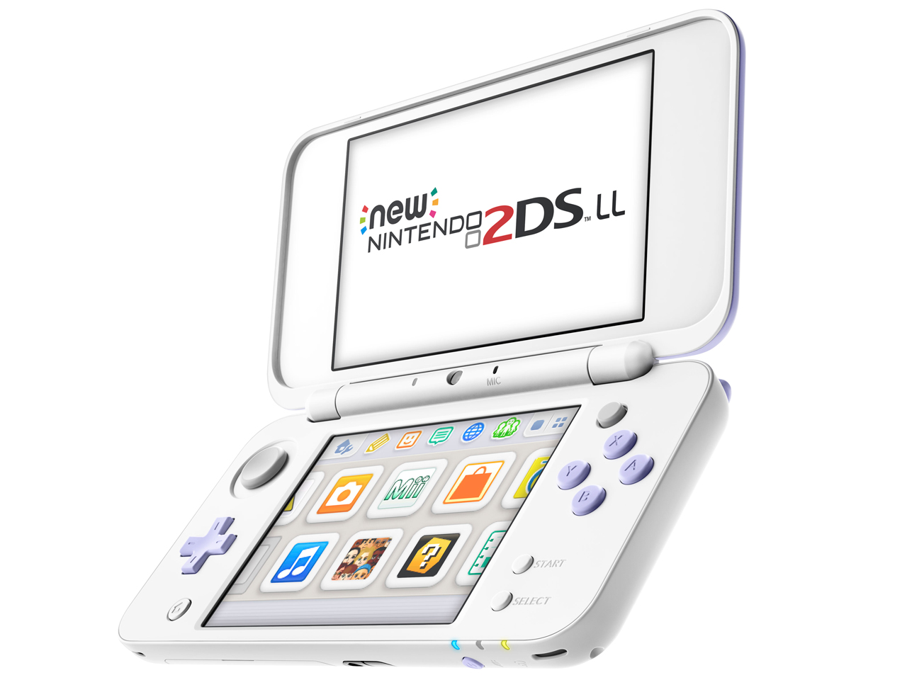 動作品】 Newニンテンドー2DS LL ホワイト×ラベンダー 本体 任天堂+