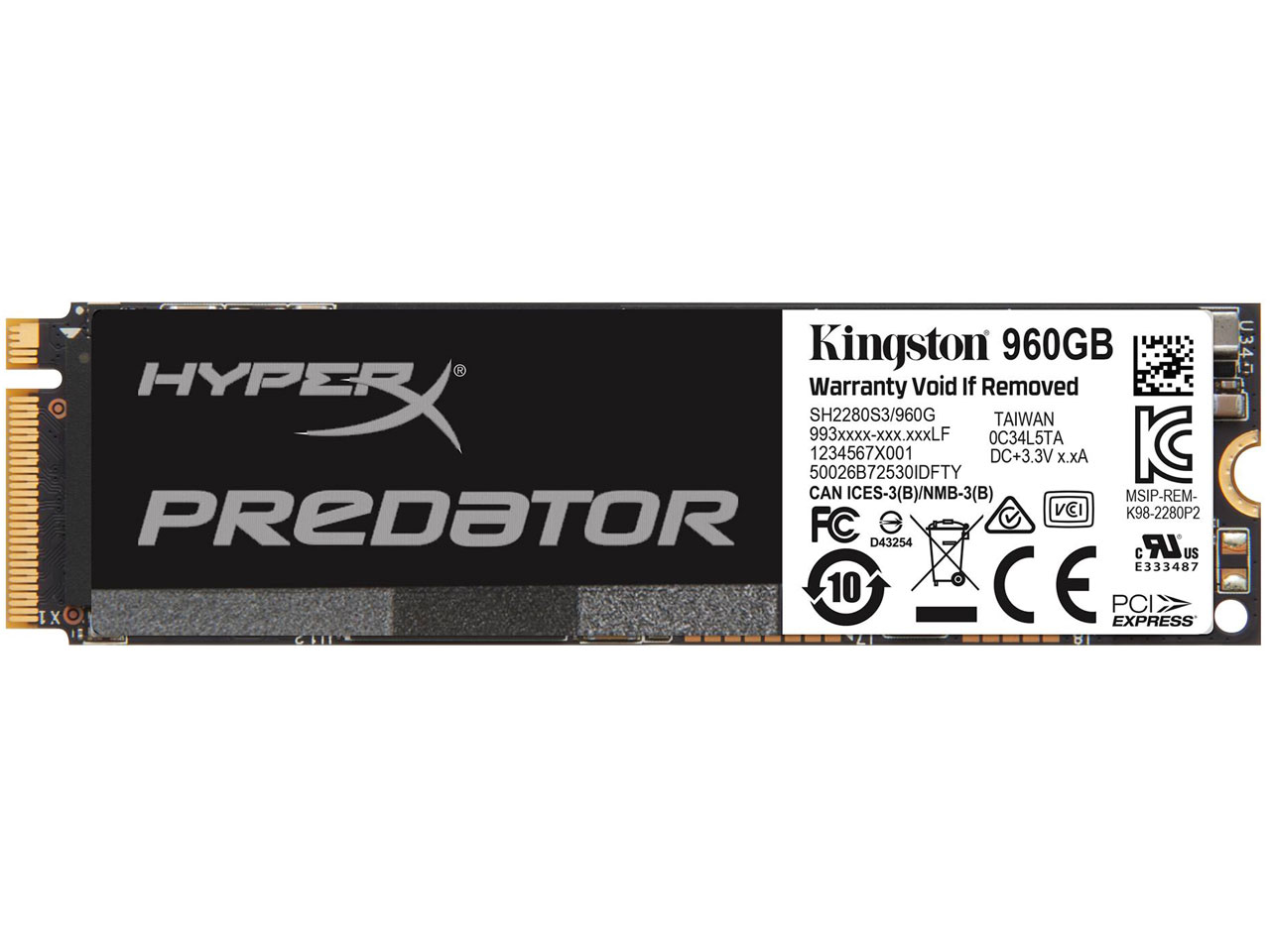 HyperX Predator PCIe SSD SHPM2280P2/960G �̐��i�摜
