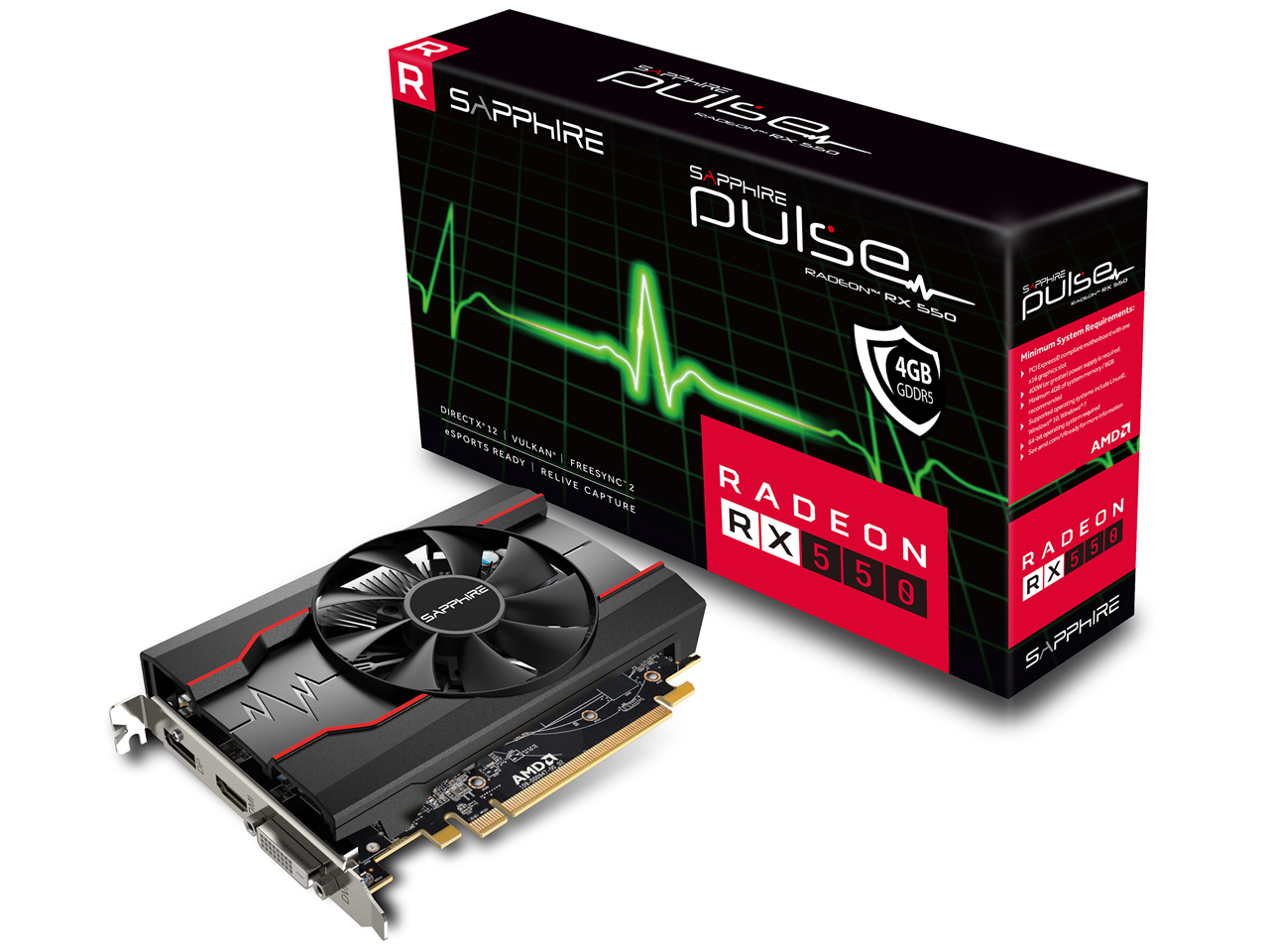 SAPPHIRE PULSE RADEON RX 550 4G GDDR5 Rev.2 [PCIExp 4GB]