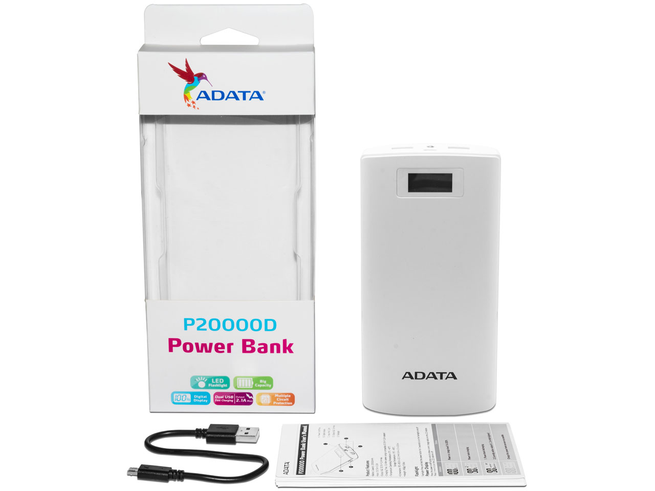 Power Bank AP20000D-DGT-5V-CWH [�z���C�g]