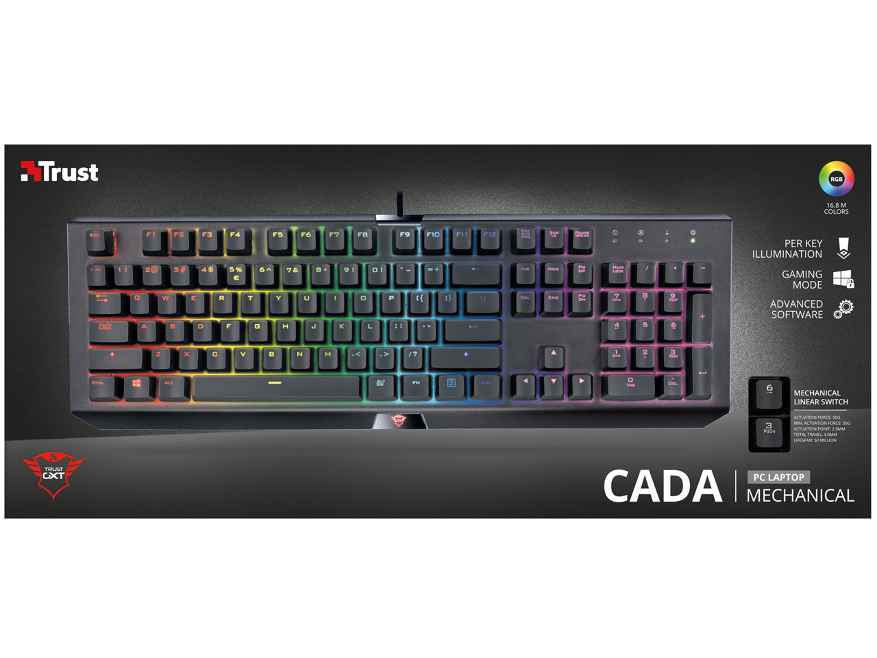 Trust Gaming GXT 890 Cada RGB Mechanical Keyboard 21808 [black]