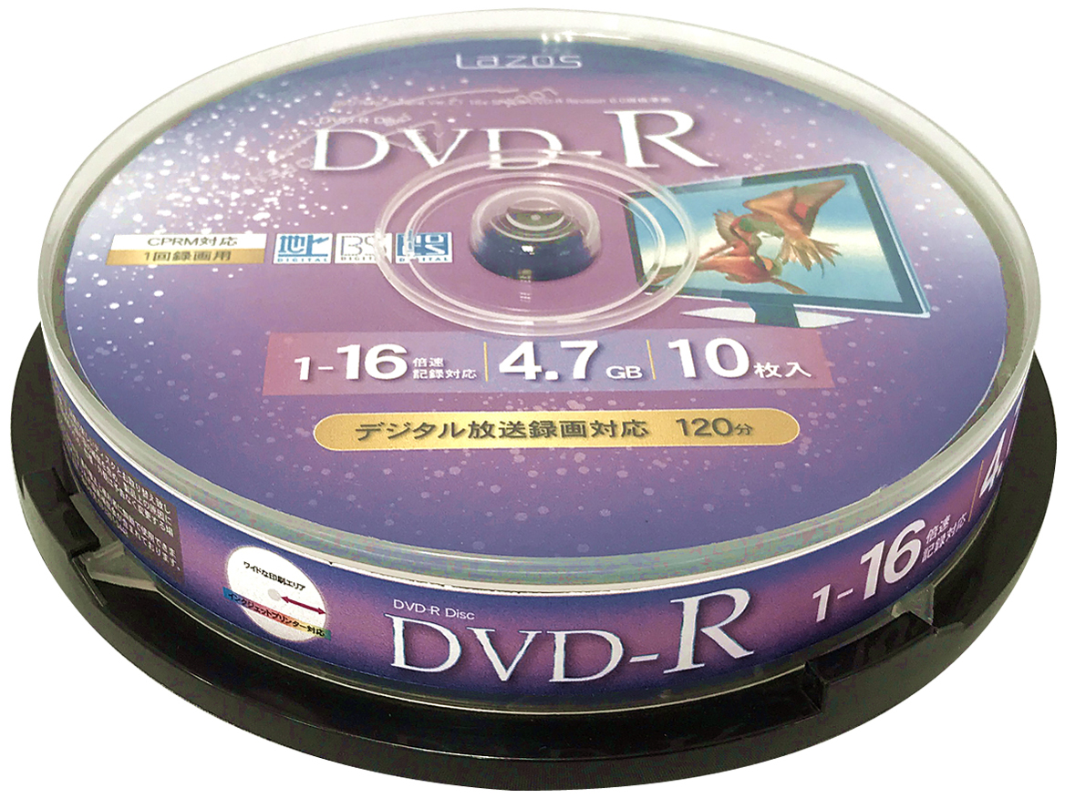 Lazos L-C10PW [DVD-R 16�{�� 10���g]