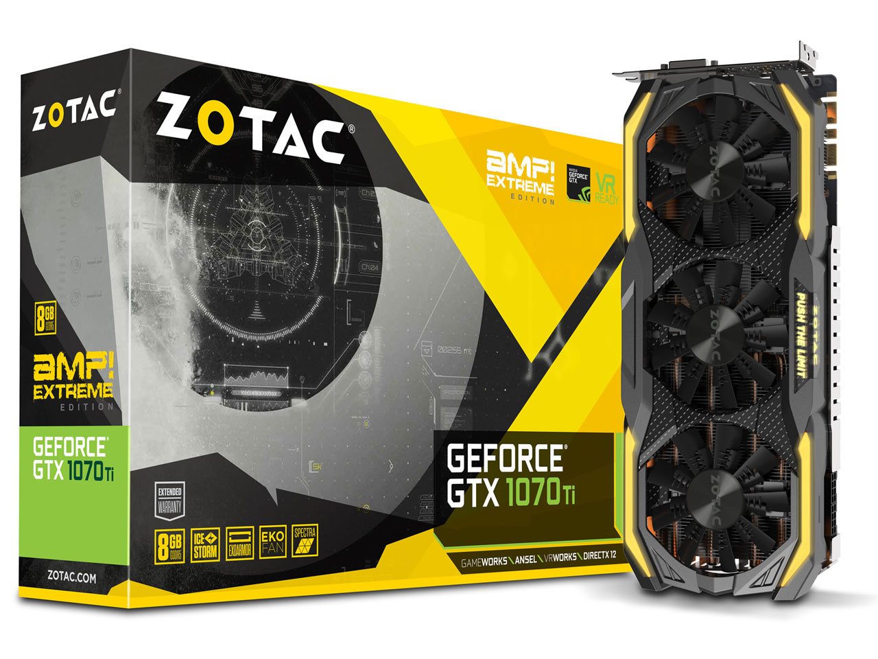 ZOTAC GeForce GTX 1070 Ti AMP Extreme ZT-P10710B-10P [PCIExp 8GB] �̐��i�摜