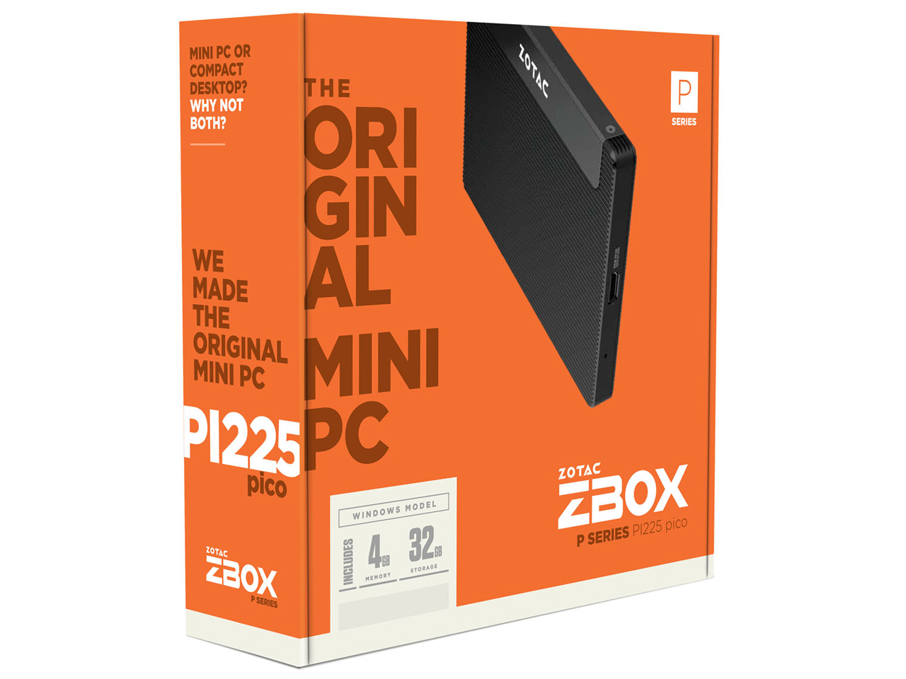 ZOTAC ZBOX PI225 ZBOX-PI225-W2B