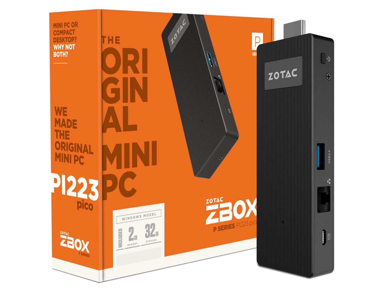 ZOTAC ZBOX PI223 ZBOX-PI223-W2B
