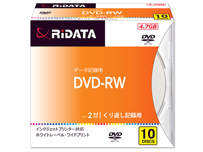 価格 Com Ridata Dvd Rw4 7g Pw10p A Dvd Rw 2倍速 10枚組 の製品画像