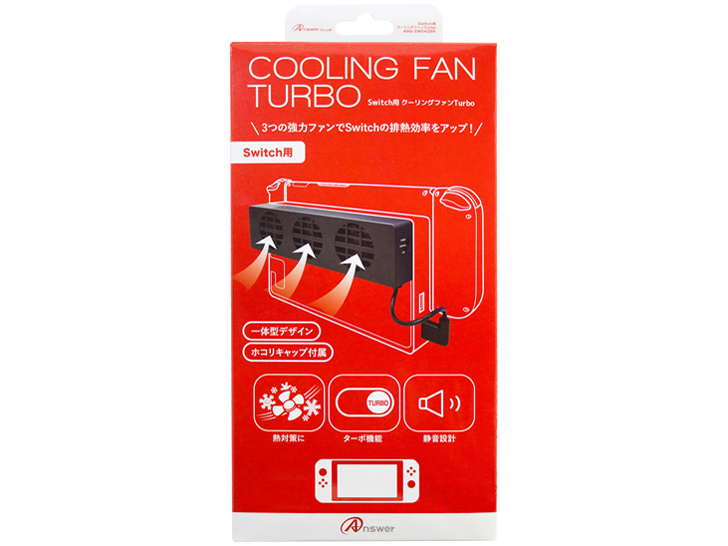 Switch�p �N�[�����O�t�@��Turbo ANS-SW042BK [�u���b�N]