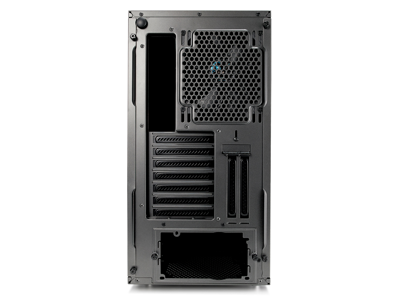 価格.com - 『本体 背面』 Define R6 TG FD-CA-DEF-R6-BKO-TG [ブラックアウト] の製品画像