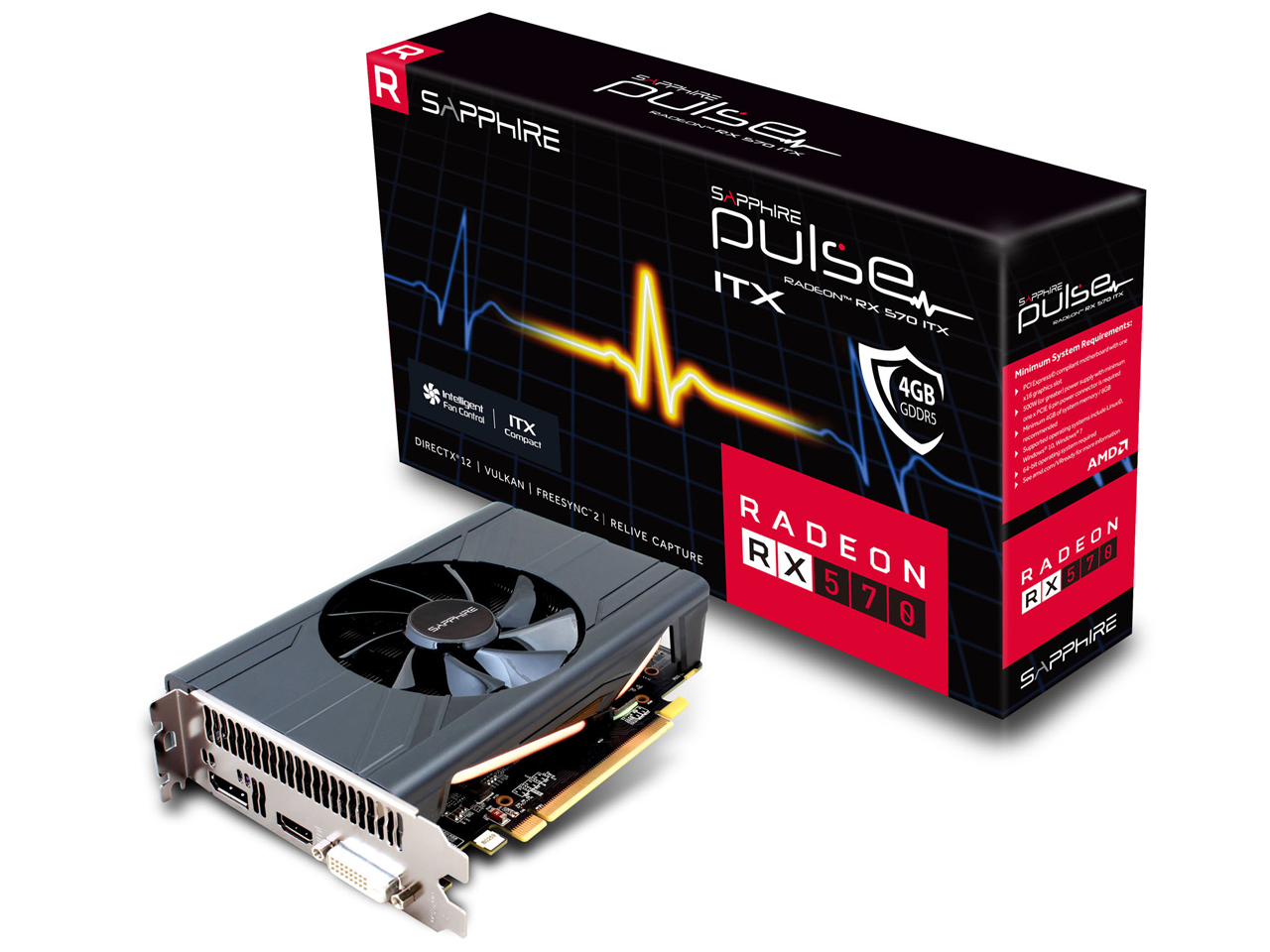 SAPPHIRE PULSE RADEON RX 570 ITX 4G GDDR5 [PCIExp 4GB] �̐��i�摜