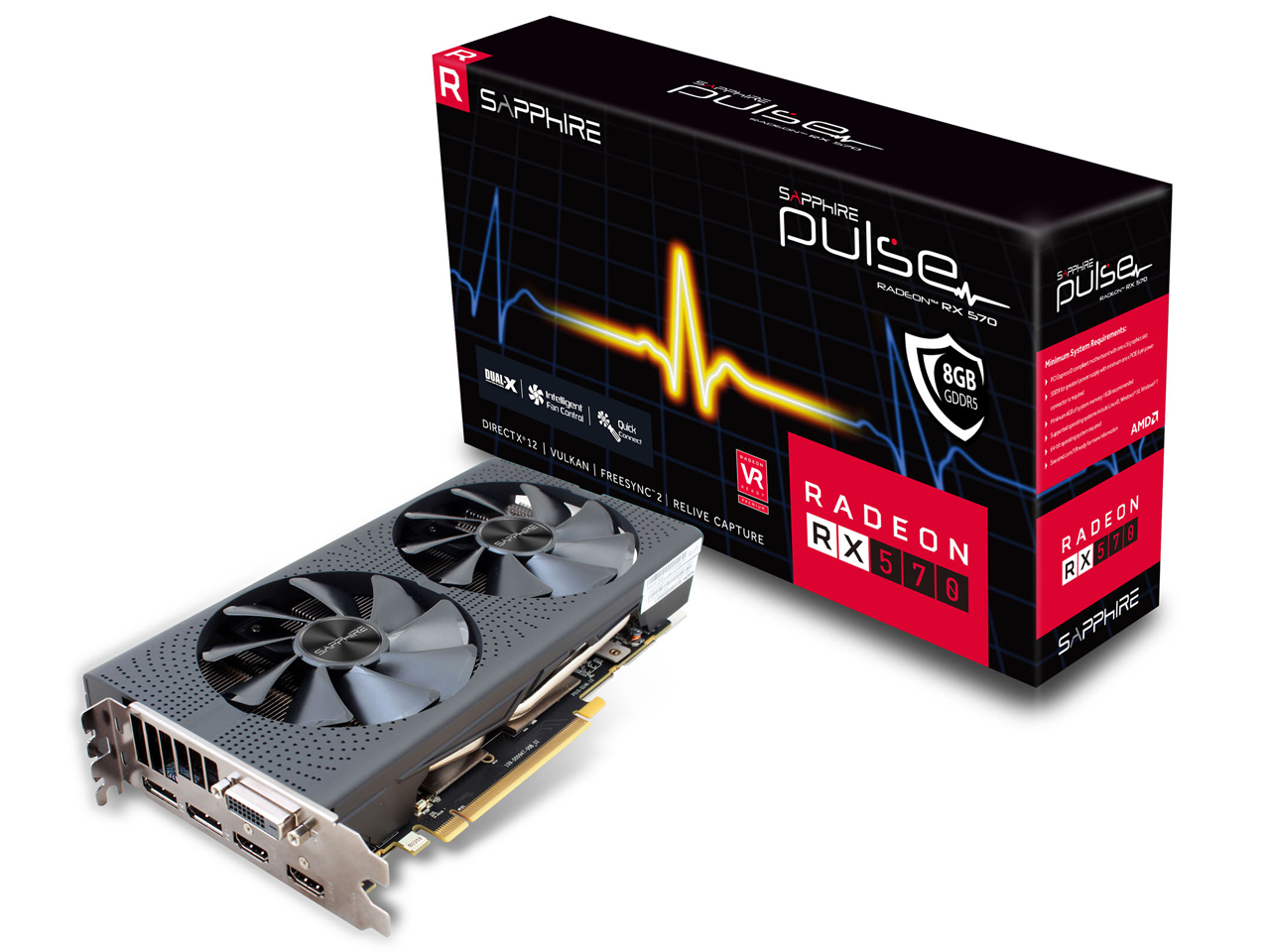 SAPPHIRE PULSE RADEON RX 570 8G GDDR5 [PCIExp 8GB] �̐��i�摜