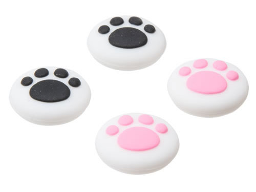 CYBER�E�A�i���O�X�e�B�b�N�J�o�[ �˂��ɂ��(SWITCH Joy-Con�p) CY-NSJCASCN-WH [��] �̐��i�摜