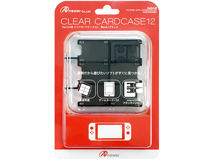 Switch�p �N���A�J�[�h�P�[�X12 ANS-SW045BK [�u���b�N] �̐��i�摜