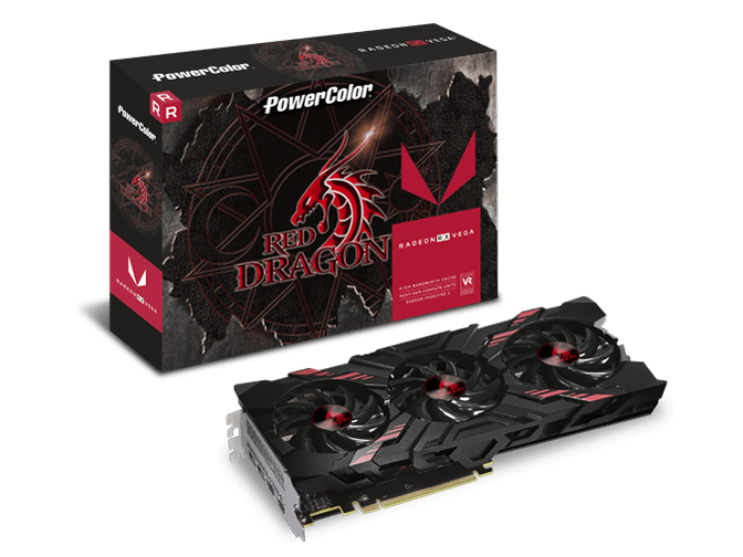 PowerColor Radeon RX VEGA 56 8GB HBM2 AXRX VEGA 56 8GBHBM2-2D2HD/OC [PCIExp 8GB] �̐��i�摜